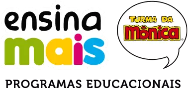 Logo Ensina Mais Turma da Mônica, programas educacionais