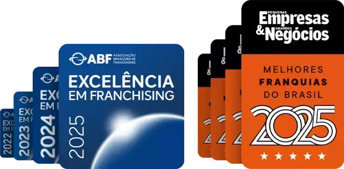 Selos ABF Excelência em Franchising e Melhores Franquias do Brasil